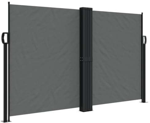 vidaXL Infällbar sidomarkis antracit 140x1200 cm