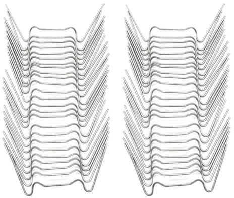XDGJTBFMY 25/50/100pcs Greenhouse Glass Clips, Stainless Steel, W-Shaped, Secure, Versatile, Silver
