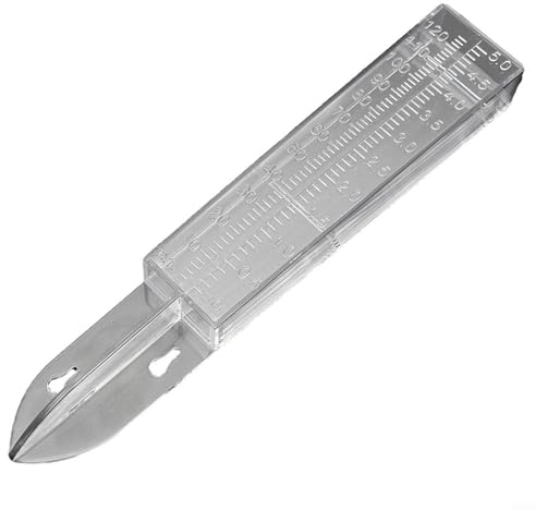 Regenmesser aus Kunststoff, für den Garten, transparent, für die Messung von bis zu 120 mm Niederschlägen (1 Stück)