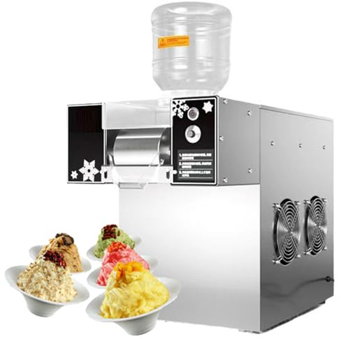 Quixnova Machine à glaçons en Forme de Flocon de Neige, 264 lb/24 Heures, Machine à Glace en Flocon de Neige Commerciale, broyeur à Glace en Flocon de Neige électrique de Table,A