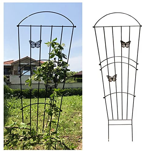 Treillis de jardin en métal pour plantes grimpantes, support de fleurs pour plantes en pot, décoration de terrasse, pelouse et parterre de fleurs