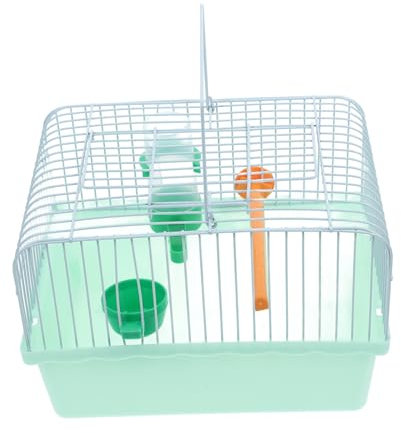 Milisten Portable Bird Cage Mit Wasser Und Futterbox Geräumiger Vogelkäfig Für Komfortable Reisen Metall-Bird Carrier Für Sittiche Nymphensittiche Und Kleine Vögel Leicht Und Praktisch