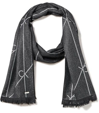Calvin Klein Weicher einfarbiger Pashmina-Chambray-Schal für Damen, Schwarz, Einheitsgröße