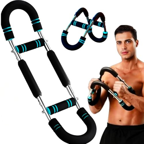 Twister Armtrainer, U-Shaker Twister Armtrainer, Verstellbarer Brust-Expander,Tragbarer Muskelkraftverstärker mit Drehstab für Brust,Schulter,Unterarm,Bizeps und Armformt den