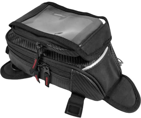 Sacoche de réservoir de moto - Étanche - Magnétique - Poche transparente tactile - Sacoche de selle de guidon pour GPS et téléphone - Sac de randonnée
