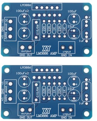 eMagTech 2pcs HIFI Power Amplifier Board AC 20-28V Replacement Part LM3886TF for Audio Equipment Electronic Products