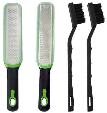 2 Pcs Zester Grater, Handheld Zester with Grip Handle, Lemon Zester & Cheese Grater, Sharp Stainless Steel Blade with Protective Cover for Carrot Ginger Garlic Nutmeg Chocolate
