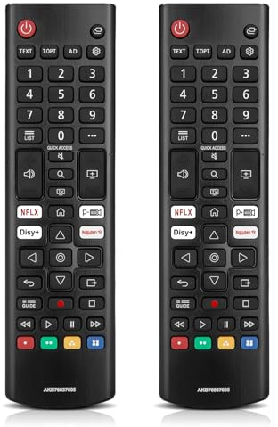 2-pack universell fjärrkontroll för LG Smart TV, kompatibel med 2021–2023 OLED, NanoCell, UHD & QNED-serien – ersättningsfjärrkontroll LG TV-fjärrkontroll original