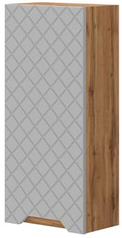 Vicco mobile bagno Lotta, Rovere/grigio con struttura in piastrelle, 20 x 72.6 cm
