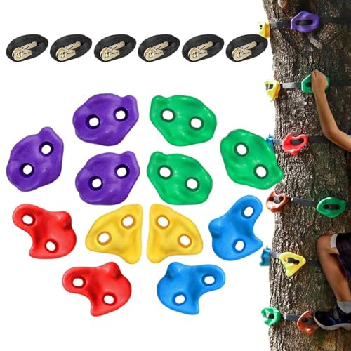 Lieawy Presas de Escalada para Árbol | con 6 Correas de Trinquete - Kit De Escalada En Árboles para Niños Y Familias Aventureras Al Aire Libre Jardín Gimnasio Patio Césped Pared,para niños y niñas