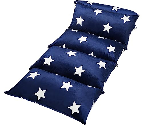 Butterfly Craze Floor Pillow Case, Mattress Bed Lounger Cover, Star Navy, Queen, Cozy Seating Solution for Kids & Adults, Recliner Cushion, Perfect For Reading, TV Time, Sleepovers, & Toddler Nap Mat