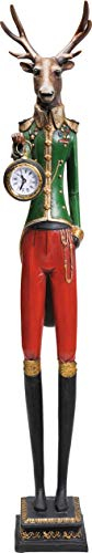 Kare Design Tischuhr Gentleman Deer, Mehrfarbig, Uhr, Deko Objekt, Batterie nicht inklusive, 72x14x13 cm (H/B/T)