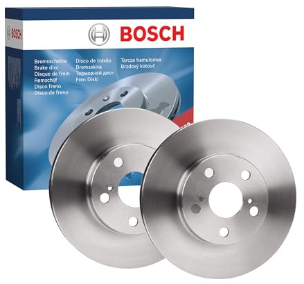 Juego de 2 Discos de Freno Bosch BD1505 - Discos Ventilados de 255 mm - Eje Delantero - Certificación ECE-R90 - Buena refrigeración, frenado fiable, protección anticorrosión - 1 Juego de 2 Discos