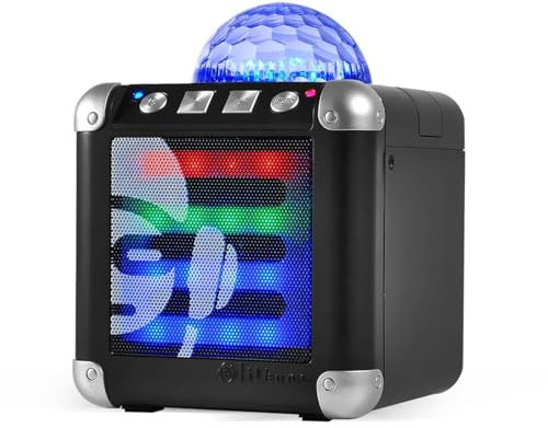 iDance Mini Enceinte Bluetooth Noir Cube Mini 3 à LEDs RGB sur Batterie - USB - 3W RMS SA50662A-N