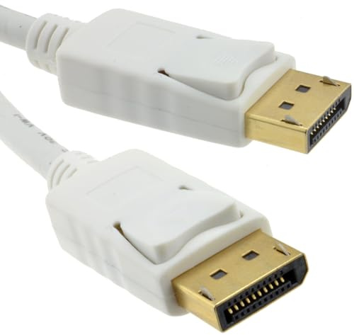 kenable DisplayPort v1.2 4K Compatible Mâle Verrouillage Fiches câble 2 m Blanc [2 mètre/2m]