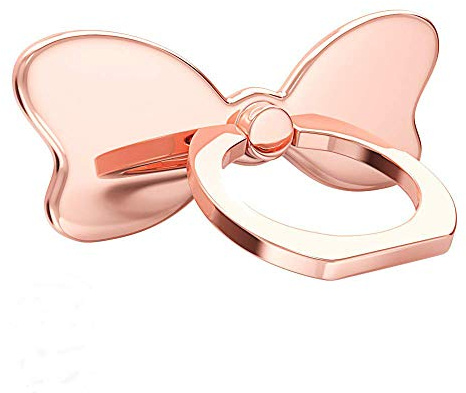 Bresuve Phone Ring Holder, Handy Finger Ring Stand 360 Degrees Rotating Finger Metal Stand Ring Universal for iPhone Mobile Smartphones Tablets XR Xs Max 8 7 6s plus Samsung Sony HUAWEI (Rose gold)