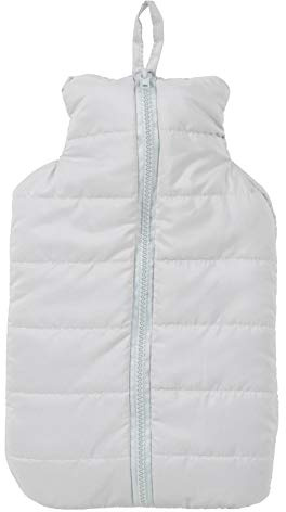 Hodge and Hodge Large Hot Water Bottle with Novelty Padded Puff Winter Jacket Cover for Thermotherapy Muscle Ache Tension Pain Relief Neck Strain Shoulder Heat Therapy Bed Sofa Sleep 2 Litre - Grey