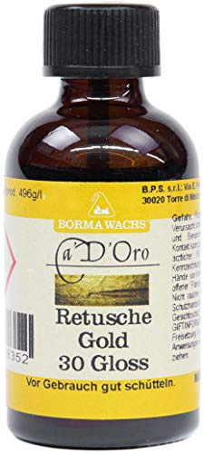 Retuschierlack GOLD Seidenmatt metallic 30ml