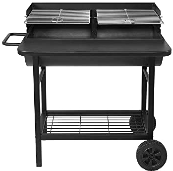 RED DECO Holzkohlegrill 39,5x35,5 cm mit Wagen - alabama