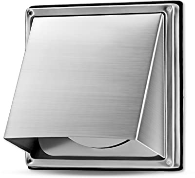 WeCooper Wetterschutzgitter 125 mm Edelstahl Haube Lüftungsgitter Ablufthaube Lamellengitter Stainless Steel