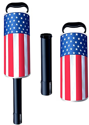 Golf Ball Retriever Shag Bag for Golf Balls, Golf Ball Picker Upper Golf Ball Shagger, Detachable Collector and Portable Pocket Storage Retriever (Holds 70 Balls) (USA Flag)