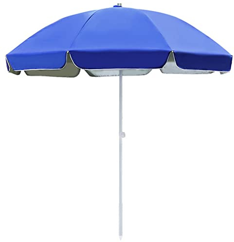 JJ Home Ø240cm Parasol de Table de marché extérieur, Parasol de Jardin Pliable Portable, crème Solaire et Protection UV50+ (Color : Blue)