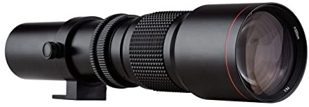 Andoer Andoer Camera Super Telephoto Lens 500mm F/8.0-32 Manual Zoom Multi-Coated T-Mount Camera Lens with 1/4 Inch Thread Replacement for Canon Nikon Sony Fujifilm Olympus DSLR Cameras