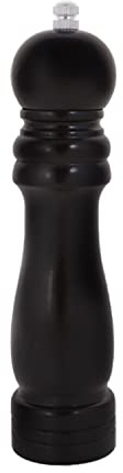 Molinillo de pimienta, molinillo de sal, especias, pimienta (grande, 20,5 cm, color negro o madera oscura)