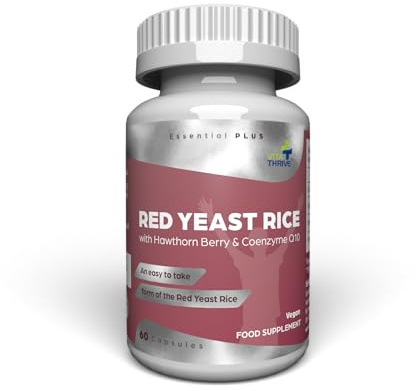 VitaThrive® Red Yeast Rice Capsules with Hawthorn Berry & Co-Enzyme Q10 – Advanced High Strength Wellness Supplement for Heart Health, Cholesterol Support & Daily Cardiovascular Wellness – 60 Capsules