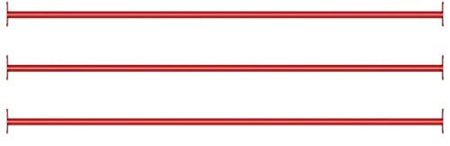 vidaXL 3x Turnstange Reckstange Klimmzugstange Kletterstange Stange Turnreck Metallreck Gymnastik Turnstangen Kinder 125cm Stahl Rot