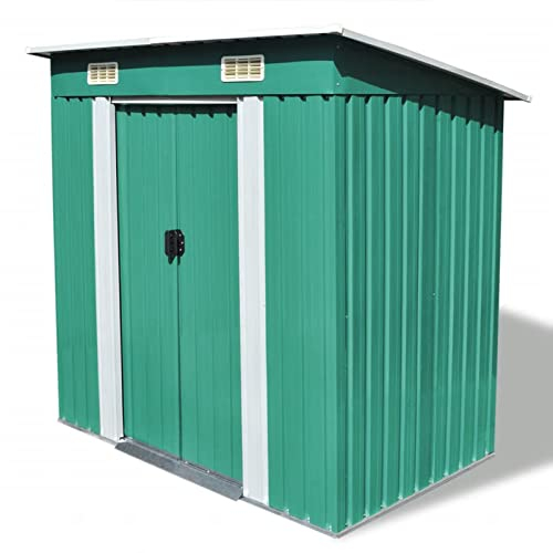 BaraSh Abri de Jardin Métal Vert,Abris De Jardin,Abri De Stockage pour Jardin,Abri D'Outils De Jardin