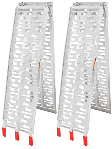 Jopassy Lot de 2 Rampe de Chargement, Rampe d'accès, Rail de Chargement Antidérapant, Pliable Rampe de Chargement 680kg,pour véhicules Tout-Terrain, Rampe Simple Alimunium, Camion, Moto, Magasin