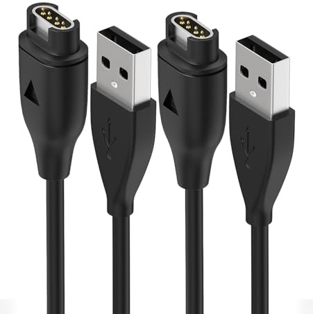 Yaekea Compatible for Garmin Watch Charger Cable USB Charging Cable for Garmin Instinct/Forerunner/Fenix/Vivoactive/Venu/Vivosmart - 2Pack 3.3FT(1M)