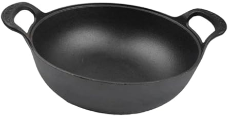 Cabilock Poêle En Fonte Casserole Antiadhésive Marmite À Induction Marmite De Cuisson Robuste Ustensiles De Cuisine Dextérieur Polyvalents