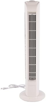 Ventilador Torre Blanco Con 3 Ajustes De Velocidad | Ventilador Eficiente Energético | 45W | Funcionamiento A 220-240V/50Hz | Fácil Mantenimiento Y Limpieza | 78 Cm Altura | Ideal Para El Hogar O la