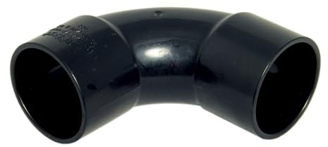FloPlast ABS Solvent Weld 92.5 Degree Bend 50mm Black WS16B (Pack of 10)