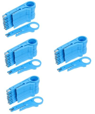 Gatuida 40 Stk Abisolierzange kleine Drahtschneider Werkzeuge für Elektriker Mini-Kabelabisolierer Stanzwerkzeug Kat. 6 elektrisches Abisolierwerkzeug elektrische Drahtschneider Abs Blue