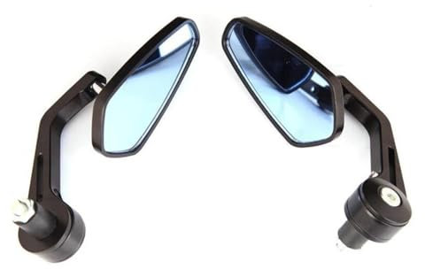 DZNEFYUP Lenker-Rückspiegel 22 Mm Lenkerendenspiegel Motorrad Seitenrückspiegel Für Z750 Z800 Z900 Z1000 Für NINJA300 Z900RS(Schwarz)