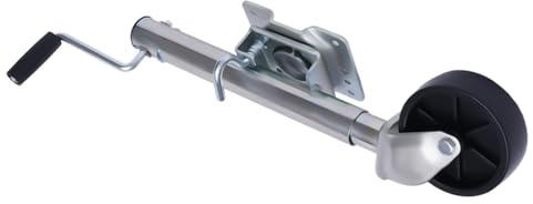 QICBYING Ruota di Sostegno Automatica Rimorchio - Ruotino D'appoggio Rimorchio, Ruote Stabilizzatrici Antiscivolo con Sistema di Piegatura della Piastra di Montaggio, Ruota di Supporto, per Rimorchio