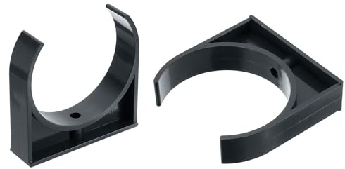 sourcing map 2 abrazaderas de tubería de agua de PVC, hebillas de manguera de tubo en forma de U, soporte de tubo de riego para 110 mm de diámetro exterior para bandejas de TV, tubo de soporte, color