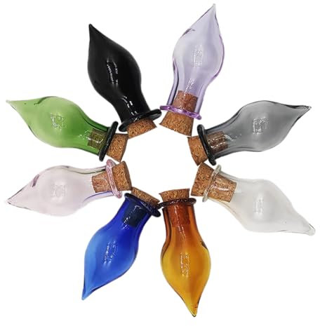 Alipis 8pcs Mini Glass Wishing Bottles Corks for Diy Wedding Favour Decoration and Storage
