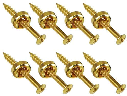 Gitarrenhals-Gelenkbuchsen und Schrauben, Montagehülsen, Metall, mit Befestigungsschrauben, Set für E-Gitarre oder Bassgitarre