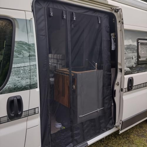 Van Bug Screen Magnetic Side Sliding Door Van Mesh Screen Curtain, Universal Magnetic Fly Screen Van Accessories For Most Motorhome Campervan,Easy To Install And Remov(Size:L: 133x180cm/53.3x70.8inch)