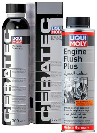 WOL Cera Tec 3721 + Engine Flush Plus 8374 Oil Additive Treatment Set- High Tech Ceramic Engine Wear Protection Additive - Petrol & Diesel Additive Treatment