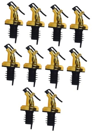 DOITOOL 10 Stück Ölflaschenausgießer aus Strapazierfähigem Kunststoff Pressbarer Küchenöl Ausgießer Tropffrei für Öl und Essigflaschen Praktische Flaschendüse für Küche und Bar