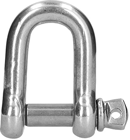 Grillete de anclaje con anillo en D Conector de cadena con pasador de tornillo de acero inoxidable 304 Herramienta de elevación terrestre marina de alta resistencia para energía (1 unidad M20)