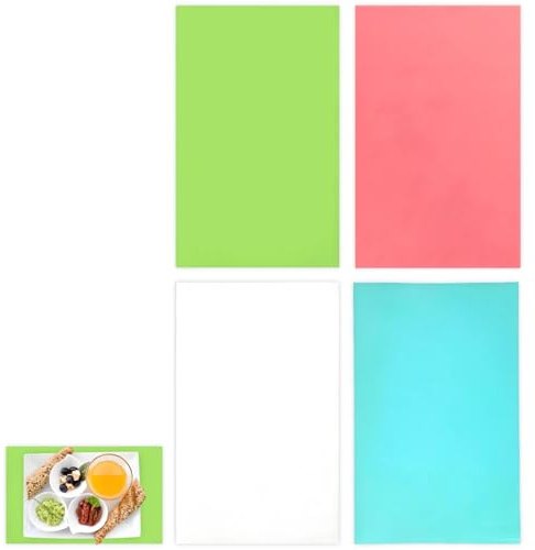 4 Pcs Fridge Shelf Liner, Waterproof Antibacterial Fridge Mats, Refrigerator Pad, Non-Slip, Washable, DIY, for Refrigerator Cupboard Drawer, 45×29cm