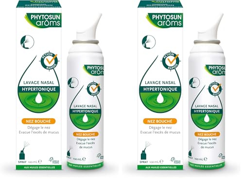 Phytosun Arôms - Lavage Nasal Hypertonique - aux Huiles Essentielles - Nez Bouché - 100 ml (Lot de 2)