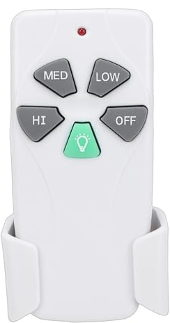 Yanmis Telecomando per Ventilatore da Soffitto, 303,9 MHz con Supporto per Montaggio a Parete per Ventola a 3 velocità e Dimmer di Luce Sostitutivo per 2AZPFAN53T, FAN53TW, FAN35T,