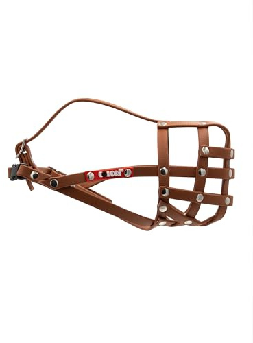 COLORI®-Maulkorb für kleine & mittlere Hunde, Größe 5, LIGHT BROWN - Natürliches Hecheln & Trinken, sanfter Tragekomfort, schützt beim Schnüffeln/Stöbern, erschwert die Aufnahme unerwünschter Dinge